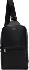 Hugo Boss Black Monostrap Backpack In 001-black