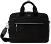 Hugo Boss Black Multi-pocket Briefcase In 001-black