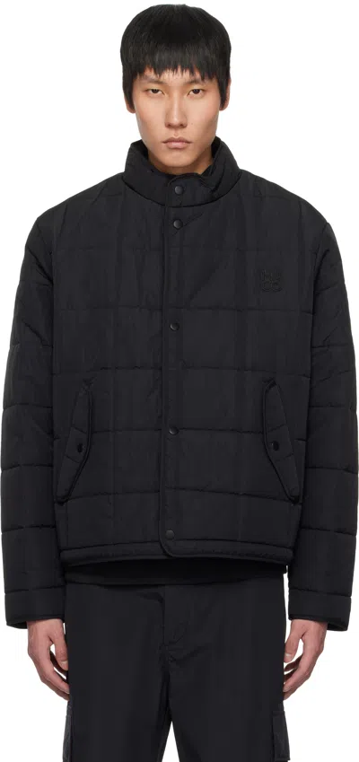 Hugo Boss Black Nylon Jacket In 001-black