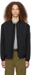 Hugo Boss Black Padded Bomber Jacket In Black 001