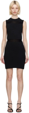 Hugo Boss Black Paneled Minidress In 1 Black