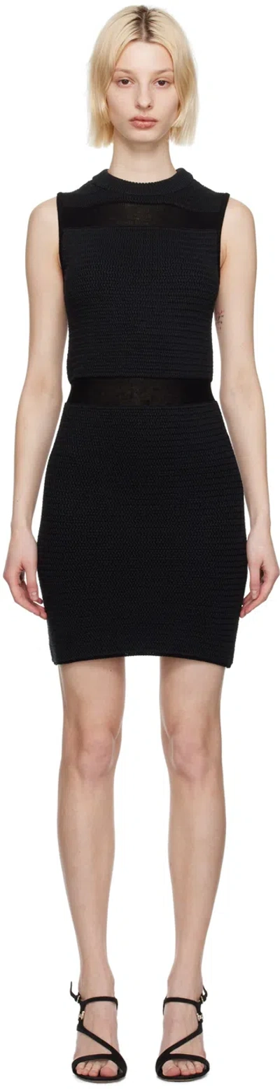 Hugo Boss Black Paneled Minidress In 1 Black