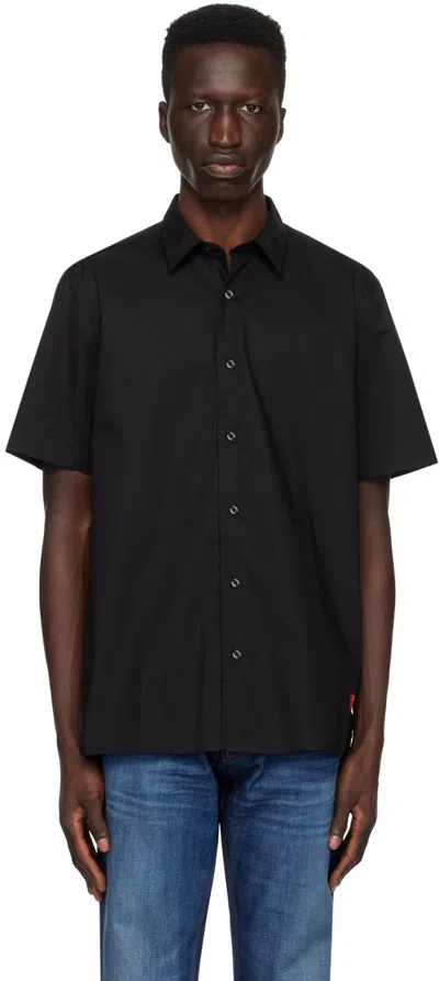 Hugo Boss Black Patch Shirt In 001-black