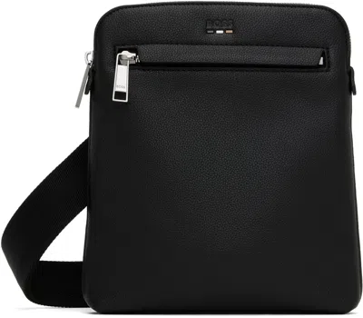 Hugo Boss Black Pebble-grained Faux-leather Bag