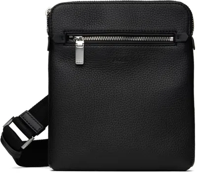 Hugo Boss Black Pebble-grained Leather Bag