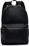 Hugo Boss Black Perforated Faux Leather Backpack In 001-black
