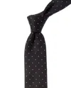Hugo Boss Black Polka Dot Silk-blend Tie In Black
