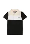Hugo Boss Black Polo Shirt For Baby Boy With Logo In Black