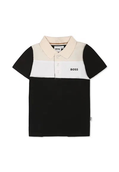 Hugo Boss Black Polo Shirt For Baby Boy With Logo