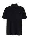 Hugo Boss Black Polo Shirt With Classic Collar And Logo Patch On The Front In Cotton Man In Multi