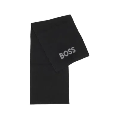 HUGO BOSS BLACK POLYACRYLIC SCARF