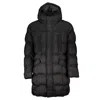 Hugo Boss Sleek Hooded Black Polyamide Jacket