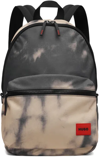 Hugo Boss Black Print Backpack In 210-medium Brown