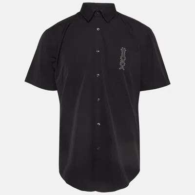 Pre-owned Hugo Boss Black Printed Cotton Shirt Xxl