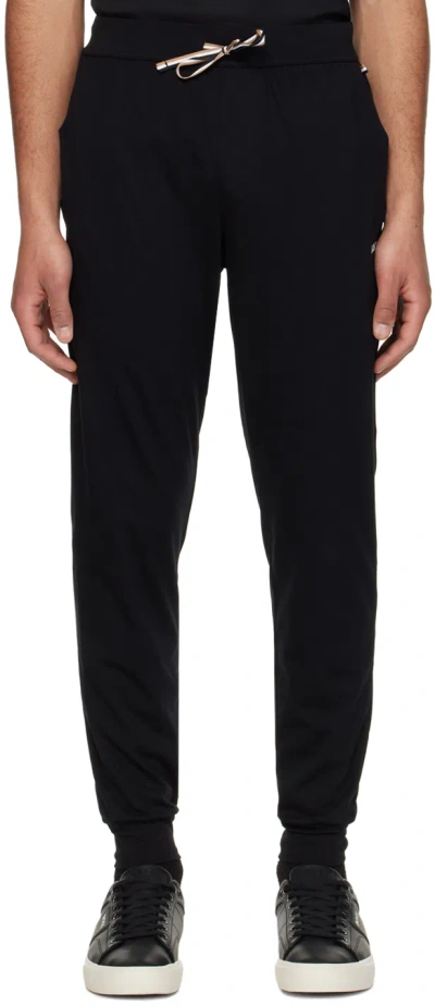 Hugo Boss Black Printed Pyjama Trousers In 001-black