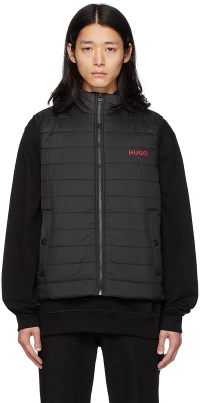 Hugo Boss Black Printed Vest In 001- Black