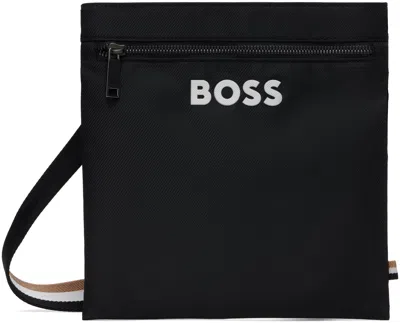 Hugo Boss Black Recycled Envelope Pouch In 001-black