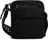 Hugo Boss Black Recycled Nylon Canvas Messenger Bag In 001-black