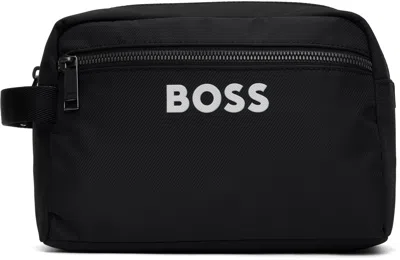 Hugo Boss Black Recycled Toiletry Bag In 001-black