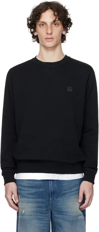 Hugo Boss Black Regular-fit Logo Patch Sweatshirt