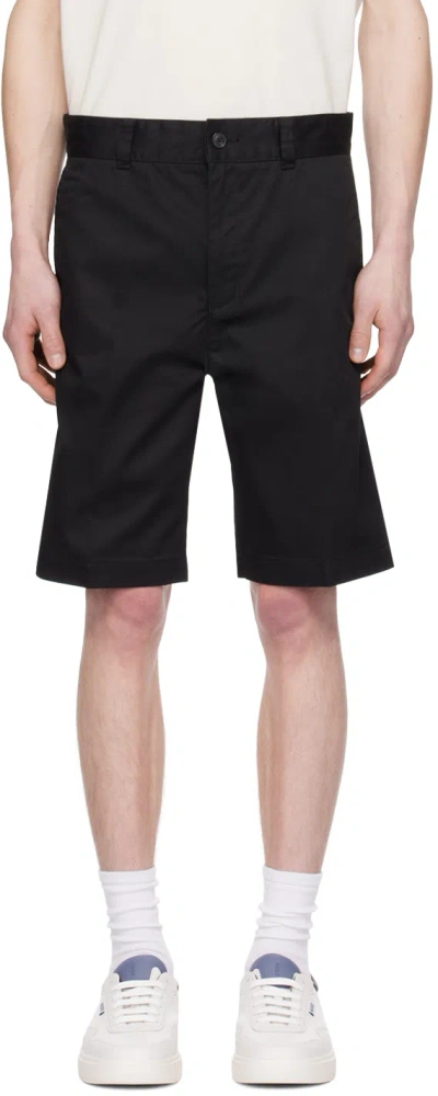 Hugo Boss Black Regular-fit Shorts In 001-black