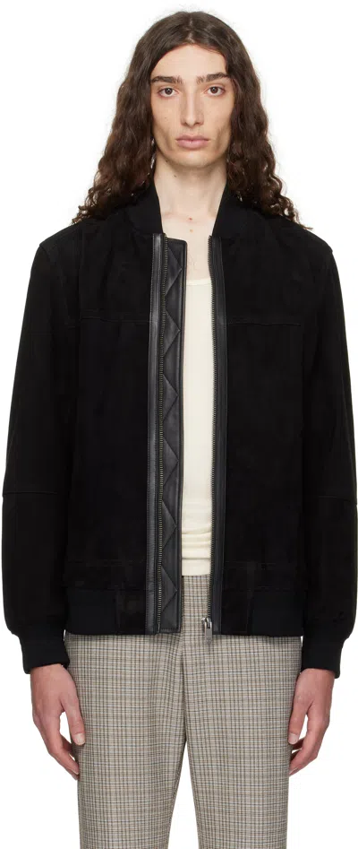 Hugo Boss Black Regular-fit Suede Jacket