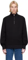 Hugo Boss Black Regular-fit Sweatshirt In 001-black