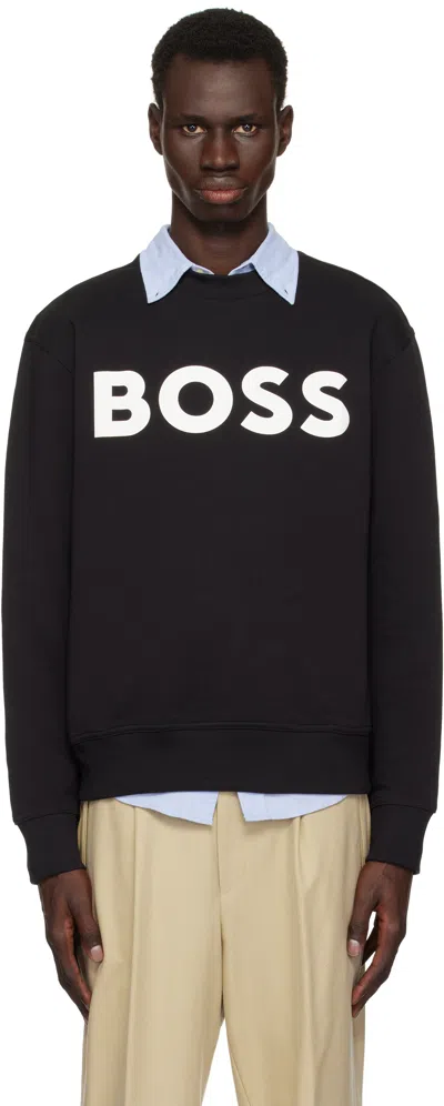 HUGO BOSS BLACK RELAXED-FIT COTTON-TERRY SWEATSHIRT