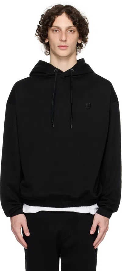Hugo Boss Black Relaxed-fit Mercerized Cotton Hoodie