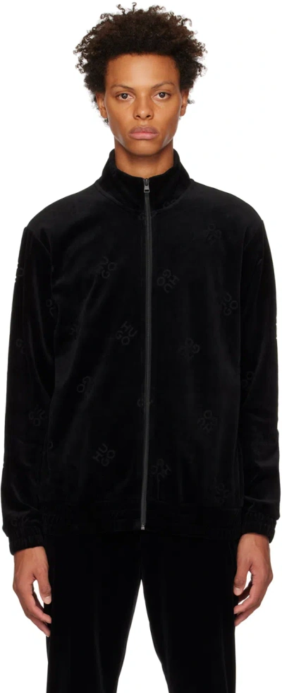 Hugo Boss Black Relaxed-fit Sweatshirt In Black 001