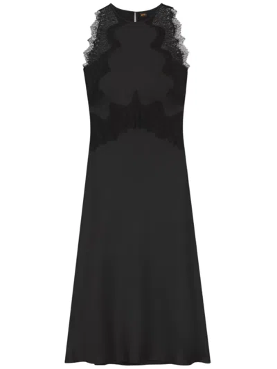 Hugo Boss Black Satin Lace Dress