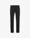 Hugo Boss Regular-fit Regular-rise Trousers With Tapered Leg In Black