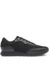 Hugo Boss Fabric Low-top Athletic Sneakers In Black