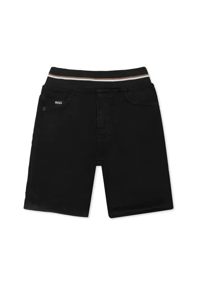 Hugo Boss Black Shorts For Baby Boy With Logo