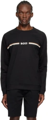 Hugo Boss Black Signature Stripe Sweatshirt In Black 001