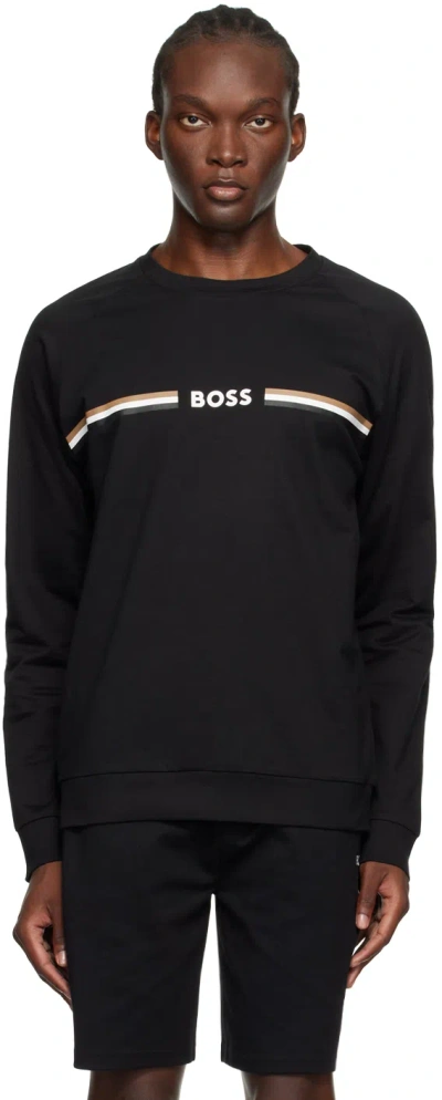Hugo Boss Black Signature Stripe Sweatshirt In Black 001
