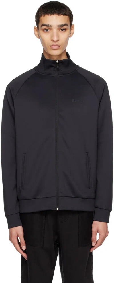 Hugo Boss Black Skarley Diamond Track Jacket In Black 001