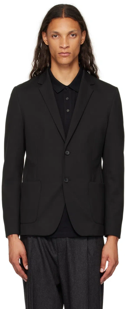 Hugo Boss Black Slim-fit Blazer In 001-black