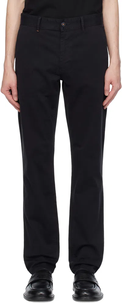 Hugo Boss Black Slim-fit Trousers In 001-black