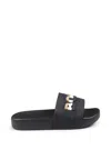 Hugo Boss Black Slippers For Boy With Logo In Black