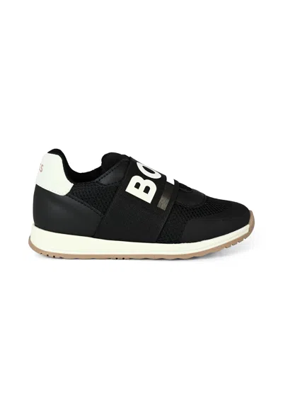 Hugo Boss Kids' Black Sneakers For Boy