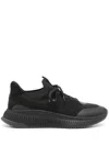 Hugo Boss Black Sock Sneakers With Knitted Upper And Herringbone Sole In Black