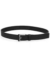 Hugo Boss Black Solid Buckle Belt In Black