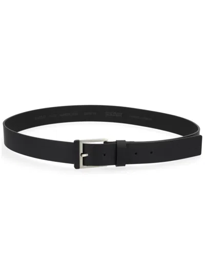 Hugo Boss Black Solid Buckle Belt In White