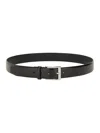 Hugo Boss Black Solid Buckle Belt In Black