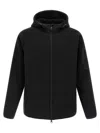 Hugo Boss Quilted Hybrid Jacket In Black