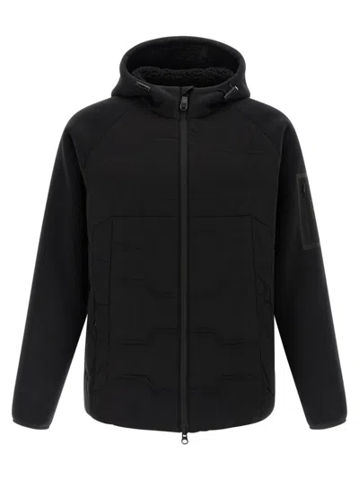 HUGO BOSS MEN BLACK SOLID HOOD JACKET, S LUXURY JACKETS FOR MEN DARVEYS