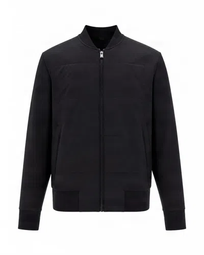 Hugo Boss Black Stand-up Collar Zip-up Cotton-blend Bomber Jacket