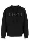 HUGO BOSS BLACK STRETCH COTTON BLEND SWEATSHIRT