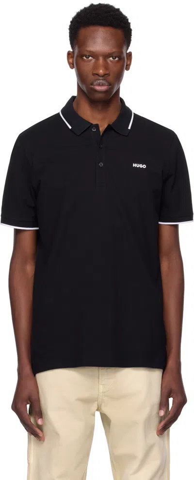 Hugo Boss Black Stretch Cotton Slim-fit Logo Polo